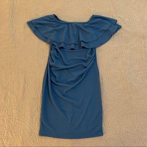 La Clef | Off-shoulder Ruched Maternity Dress